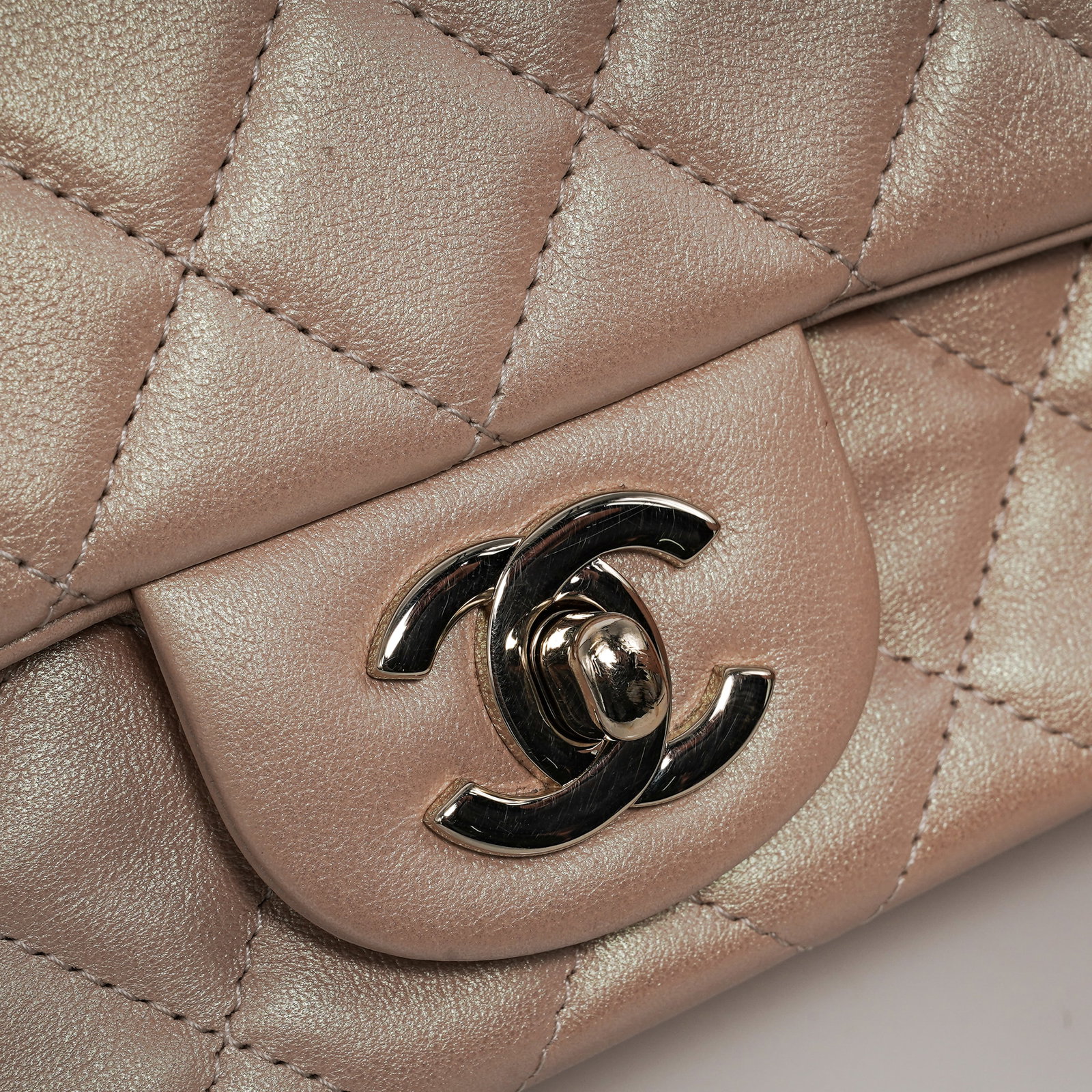 Chanel "Mini Rectangular" Flap Pearlescent Lambskin Leather - 6