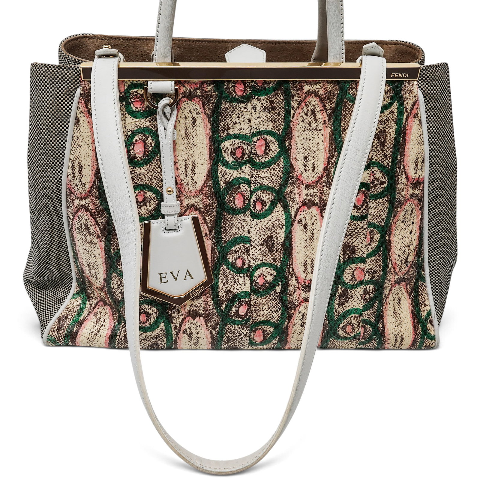 Fendi "2 Jours" Multicolor Python & Leather - 14