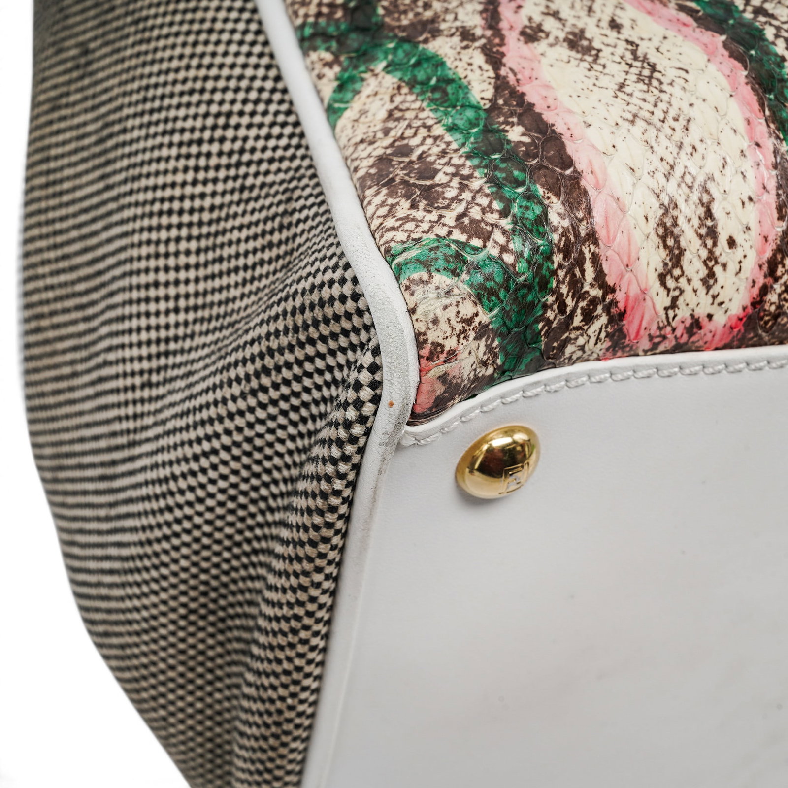 Fendi "2 Jours" Multicolor Python & Leather - 7
