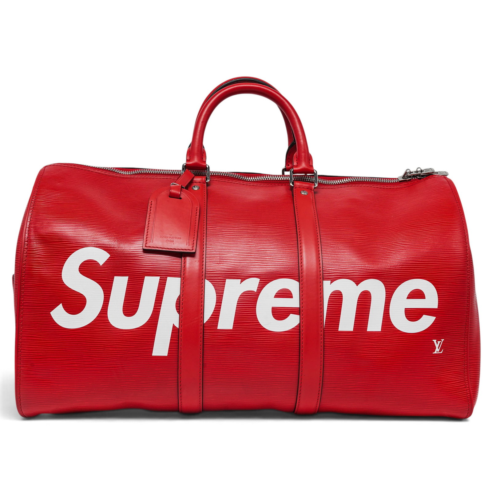 Louis Vuitton x Supreme "Keepall" 45 Red Epi Leather (1 of 14)