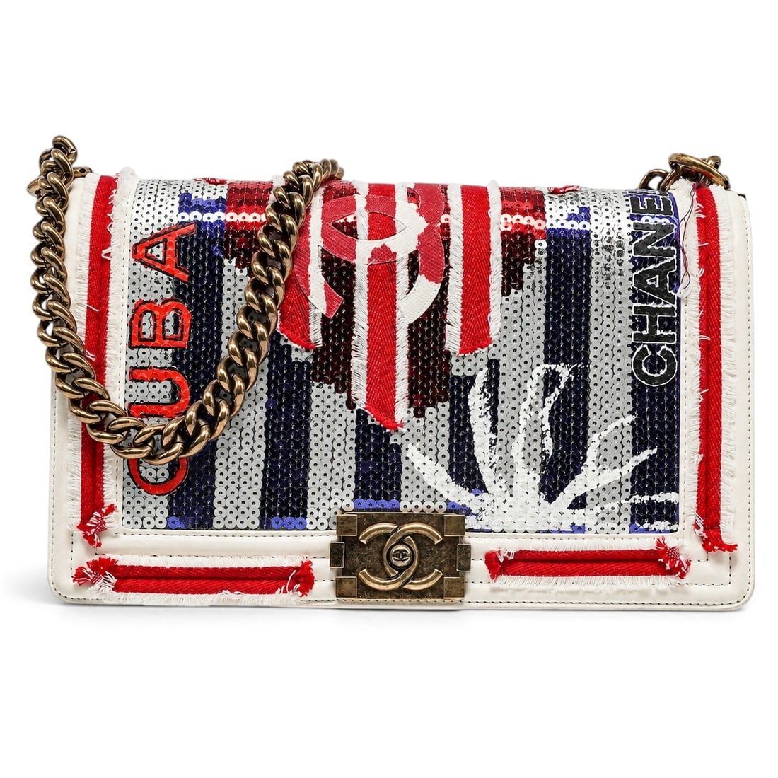Chanel Sequin Paris-Cuba Medium "Boy Bag" (1 of 13)