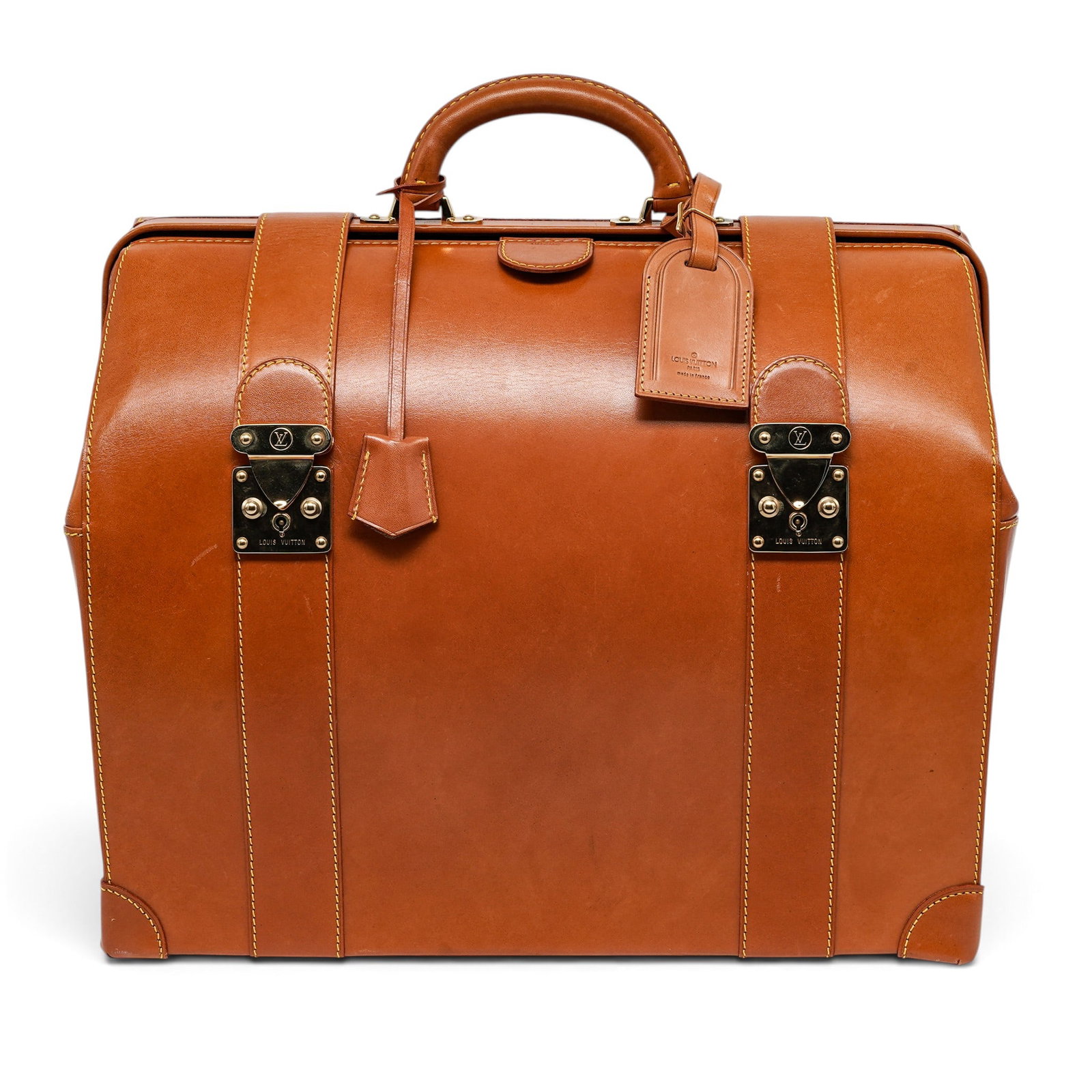 Louis Vuitton "Sac De Voyage" Bag Nomade Leather: Louis Vuitton "Sac De Voyage" Bag Nomade Leather 1990's, France Louis Vuitton Sac de Voyage crafted from supple Nomade leather, known for its smooth finish and ability to develop a rich natural