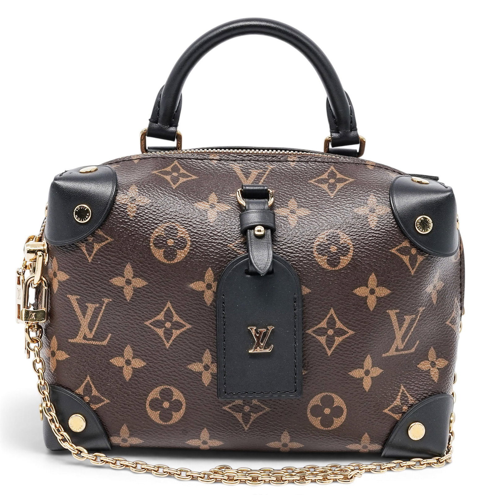 Louis Vuitton "Petite Malle Souple" Monogram Canvas: Louis Vuitton "Petite Malle Souple" Monogram Canvas 2020's, France Louis Vuitton Petite Malle Souple crafted from signature Monogram canvas with leather trim and gold-tone hardware. Features a