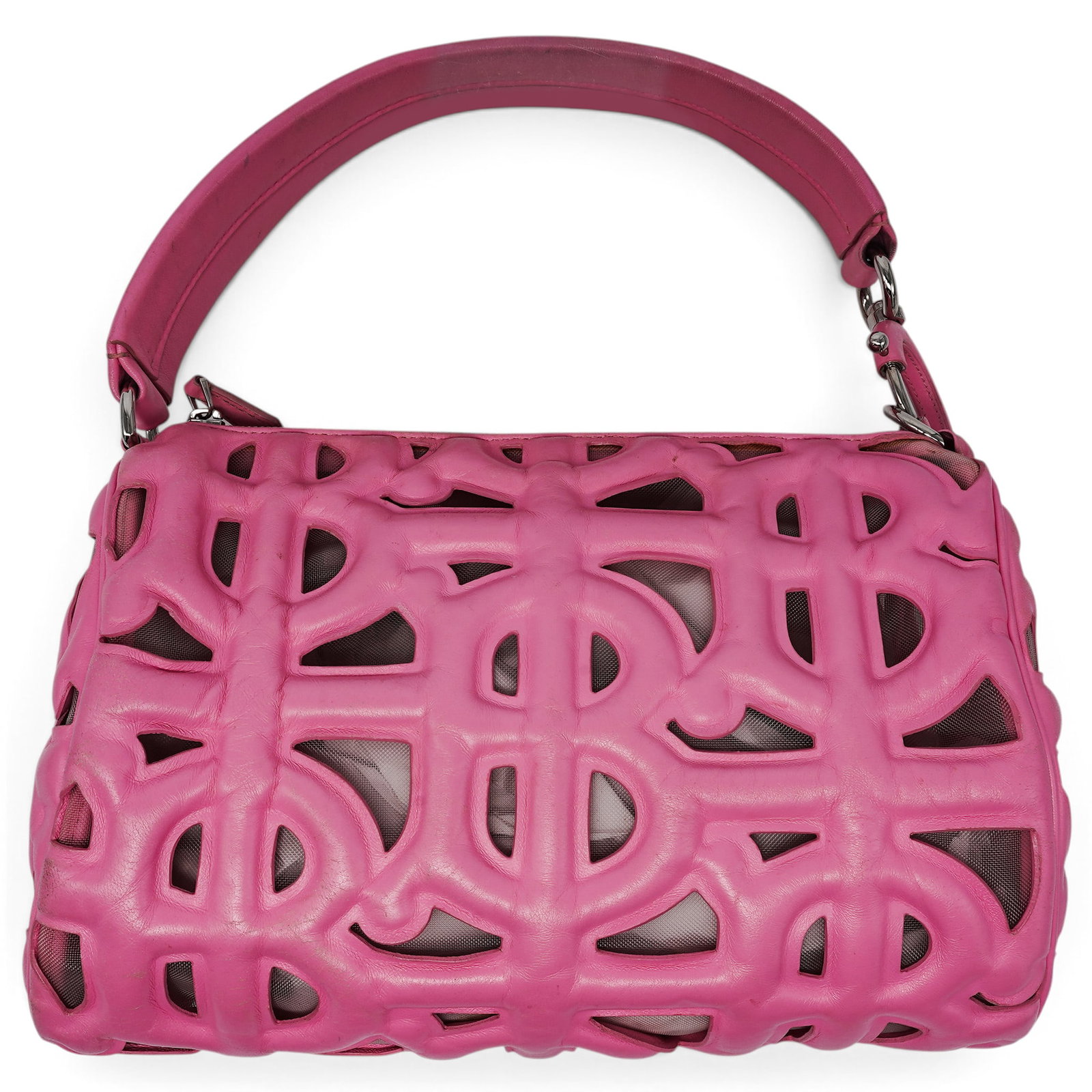 Burberry "Rhombi" Pink Leather Shoulder Bag (1 of 8)