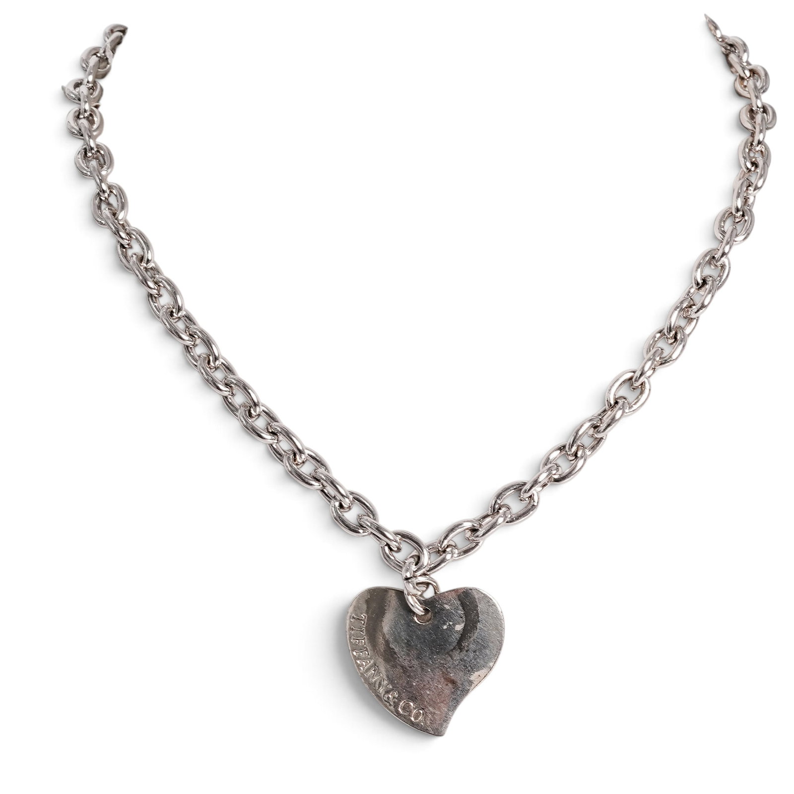 Tiffany & Co. Sterling Heart Necklace (1 of 3)