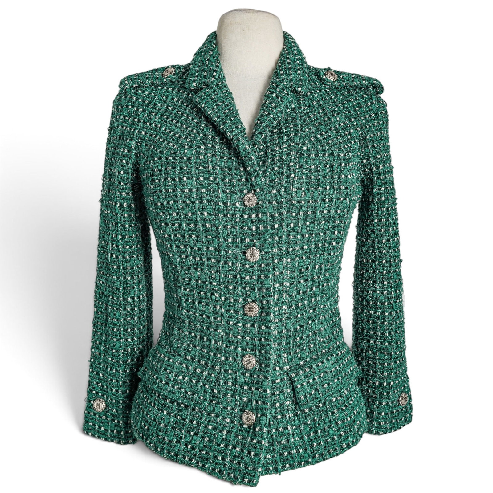 Chanel Green Tweed Jacket (1 of 8)
