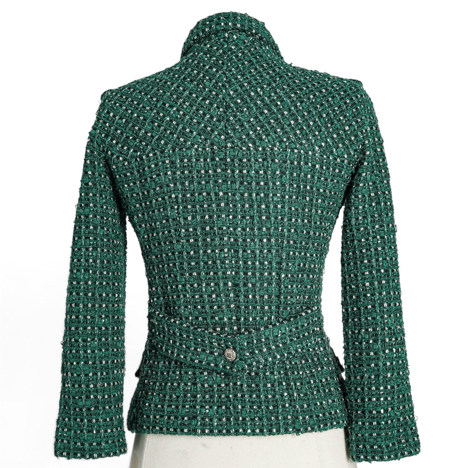Chanel Green Tweed Jacket - 7