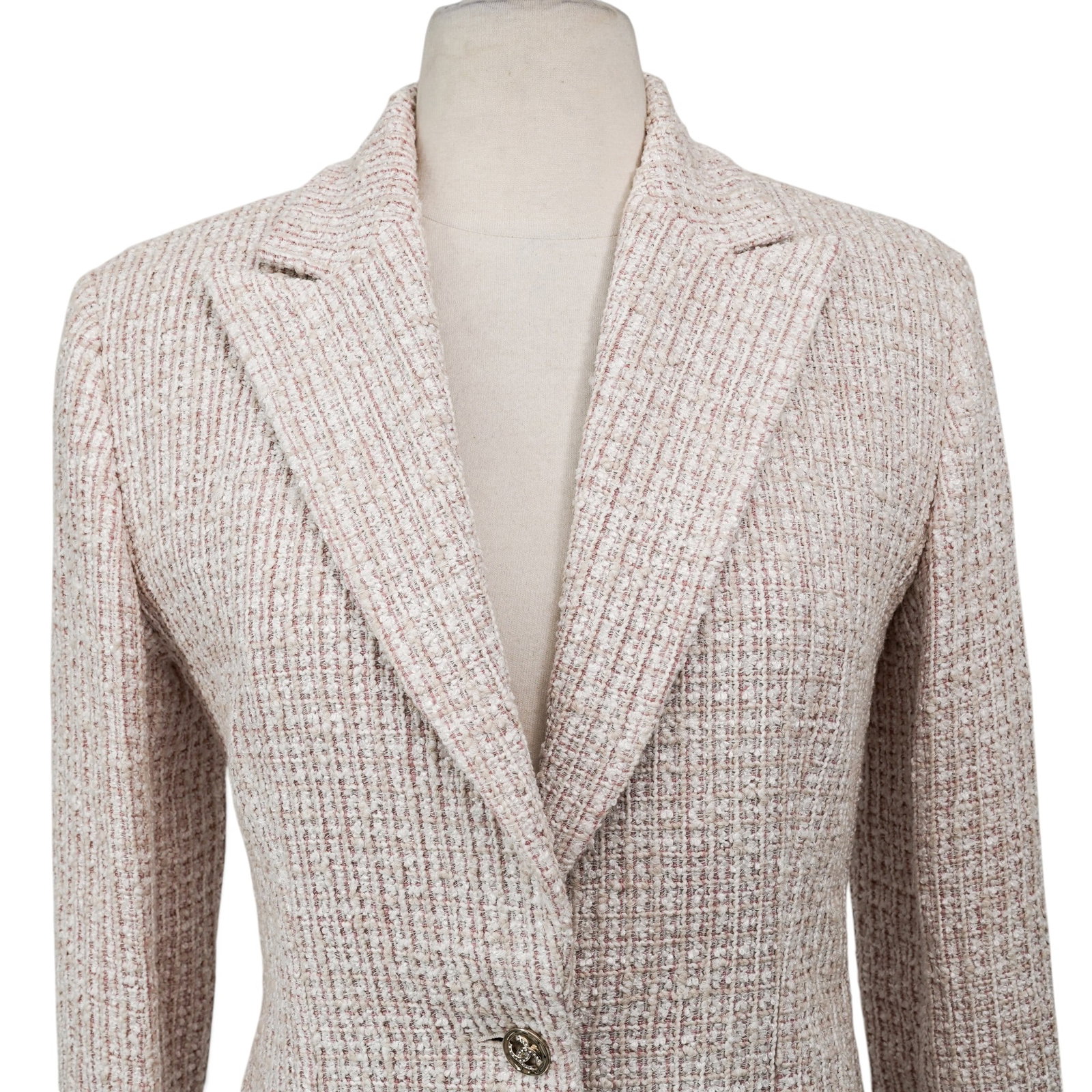 Chanel Pink Tweed Blazer - 3