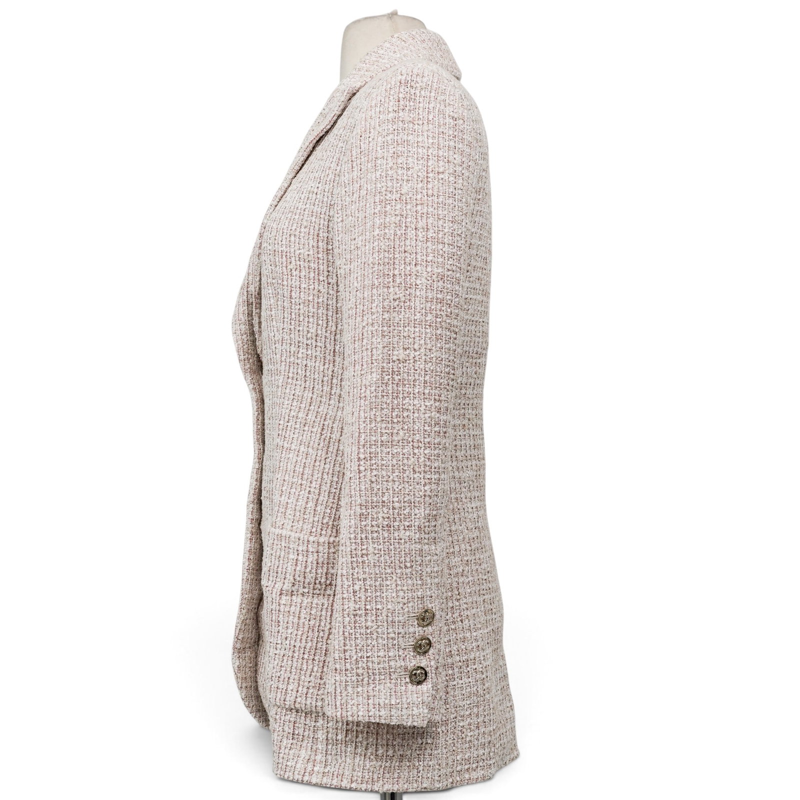 Chanel Pink Tweed Blazer - 4