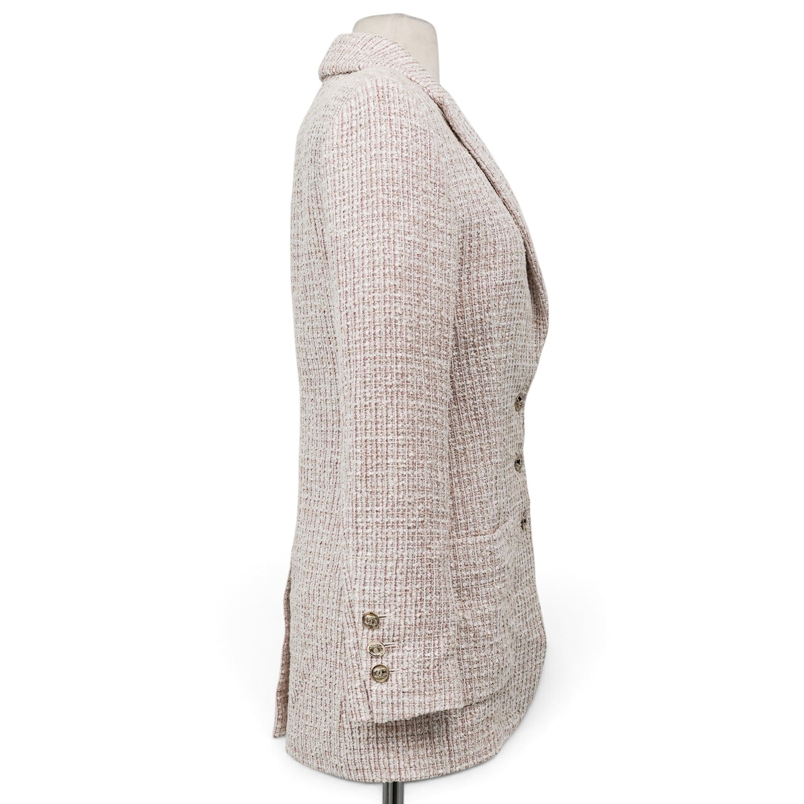 Chanel Pink Tweed Blazer - 7