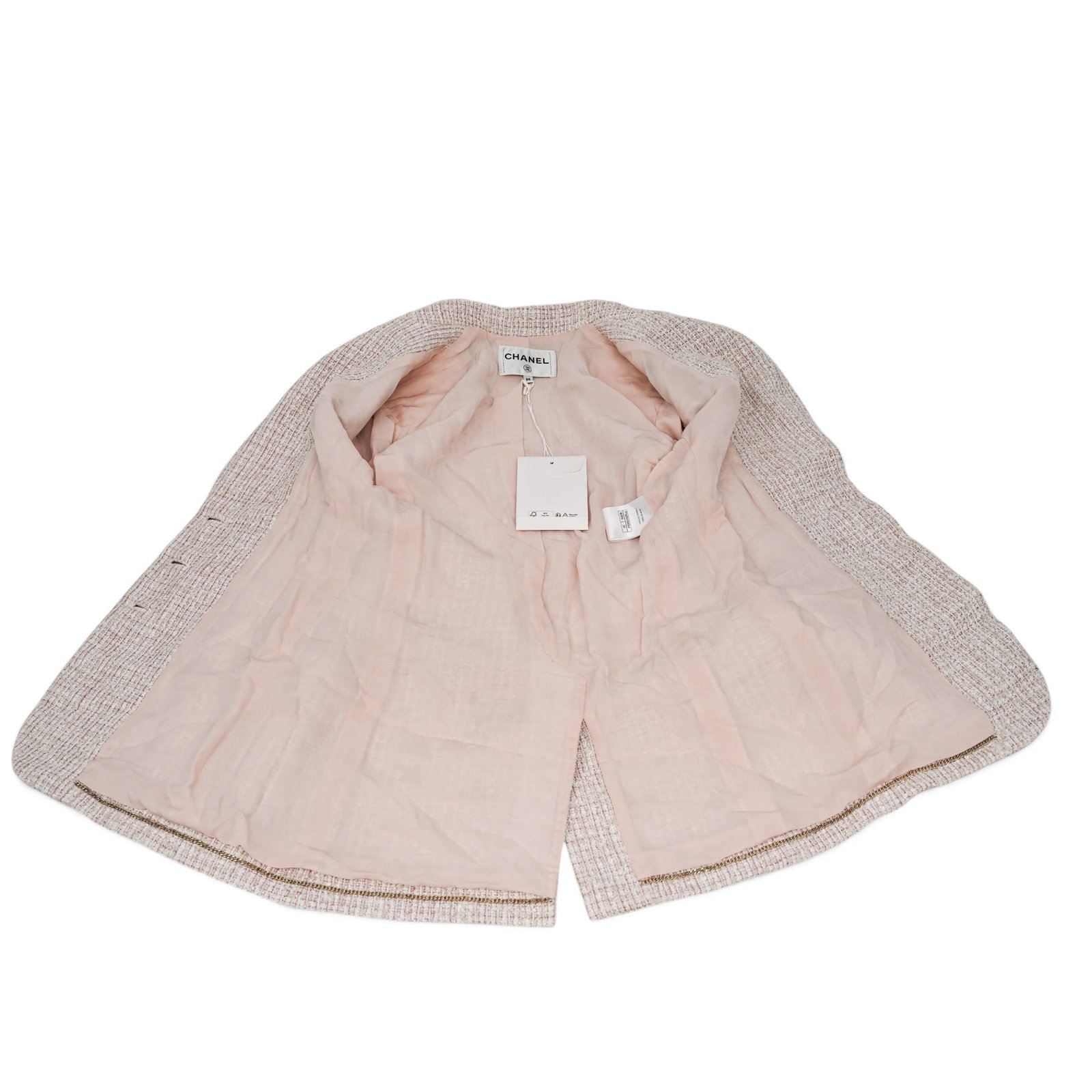 Chanel Pink Tweed Blazer - 8