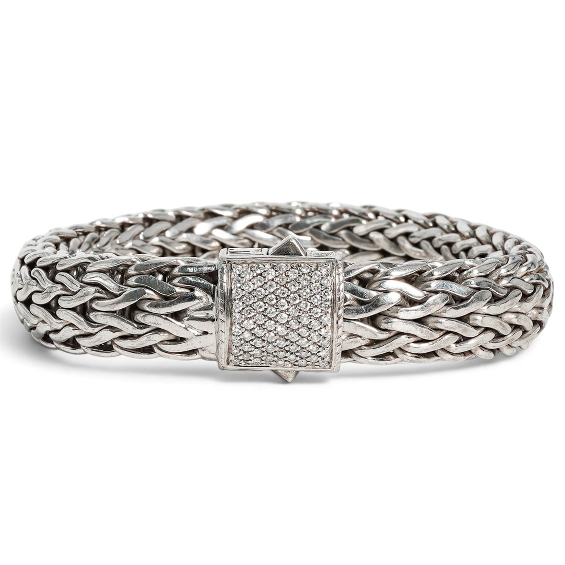 John Hardy 13mm Icon Chain Pave Diamond Clasp Bracelet (1 of 7)