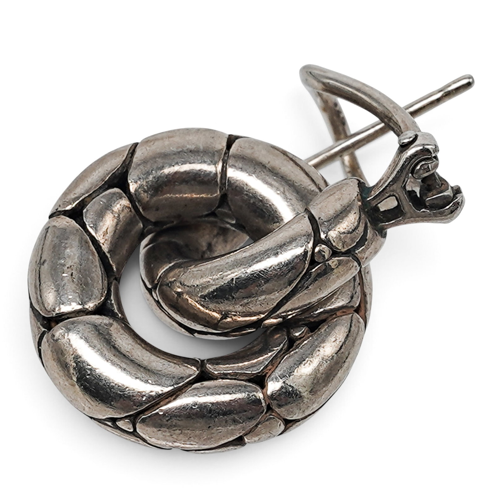 John Hardy "Kali Pebble" .925 Sterling Silver Door Knocker Earrings (1 of 3)