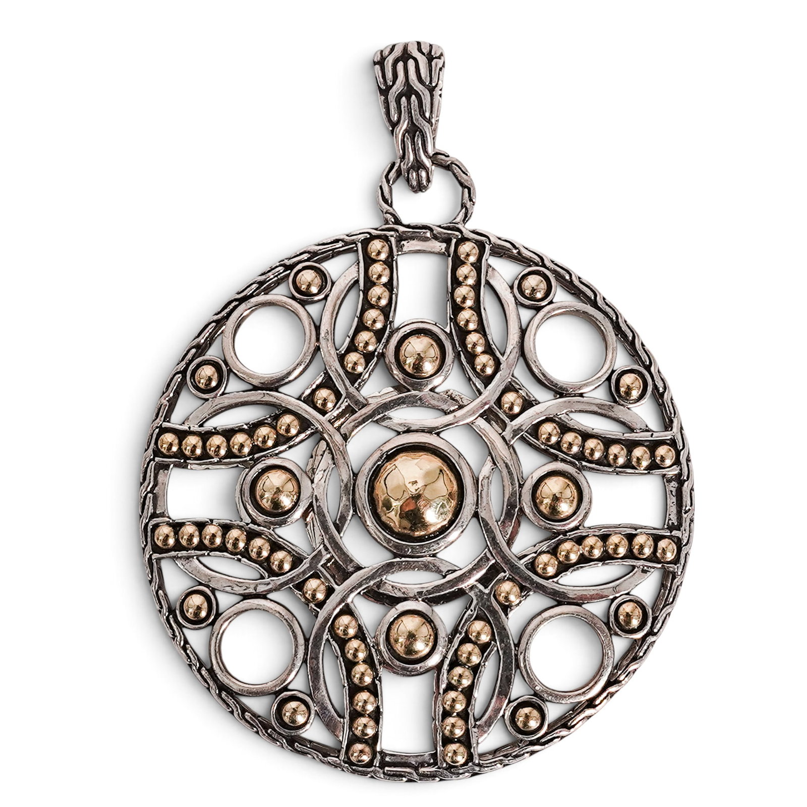 John Hardy "Palu Balan" Pendant .925 Sterling Silver & 18k Gold (1 of 2)