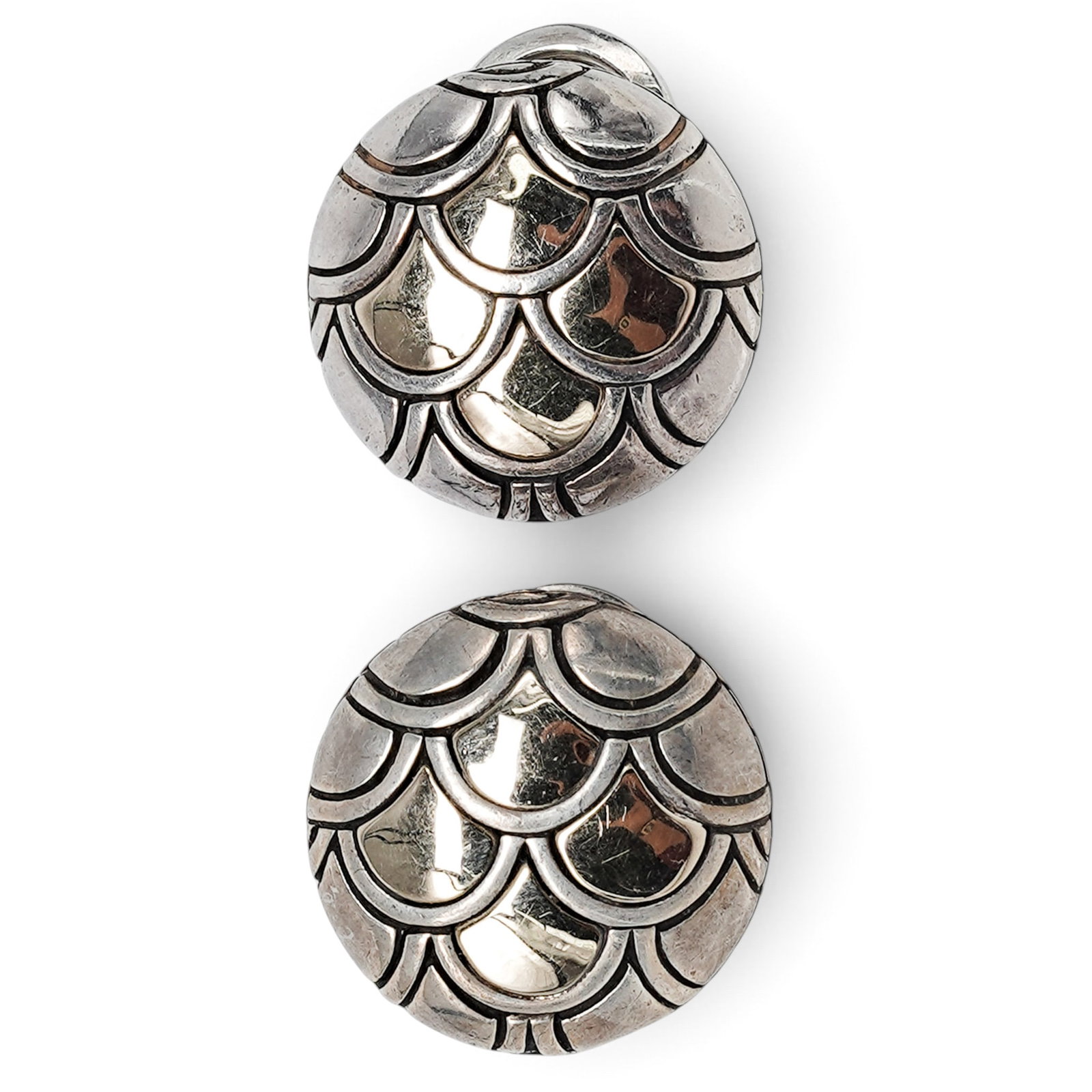 John Hardy Two-Tone .925 Sterling Silver & 18K Gold Clip Earrings (1 of 3)