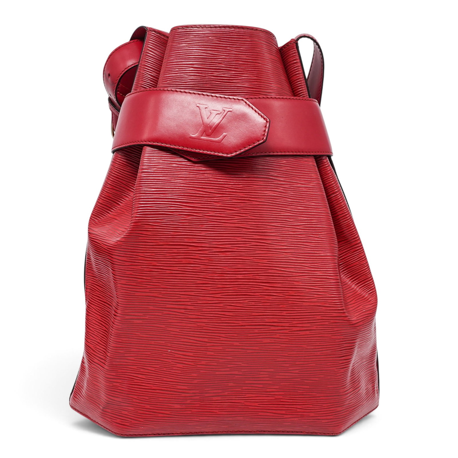 Louis Vuitton "Sac D'Epaule" Castillan Red Epi Leather (1 of 14)