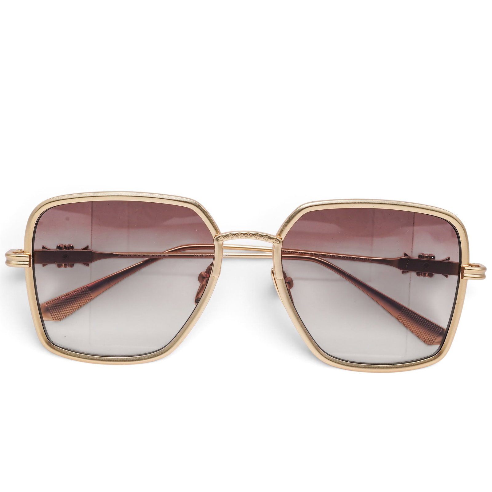 Chrome Hearts "Rump Geometric" Gold Metal Sunglasses (1 of 15)