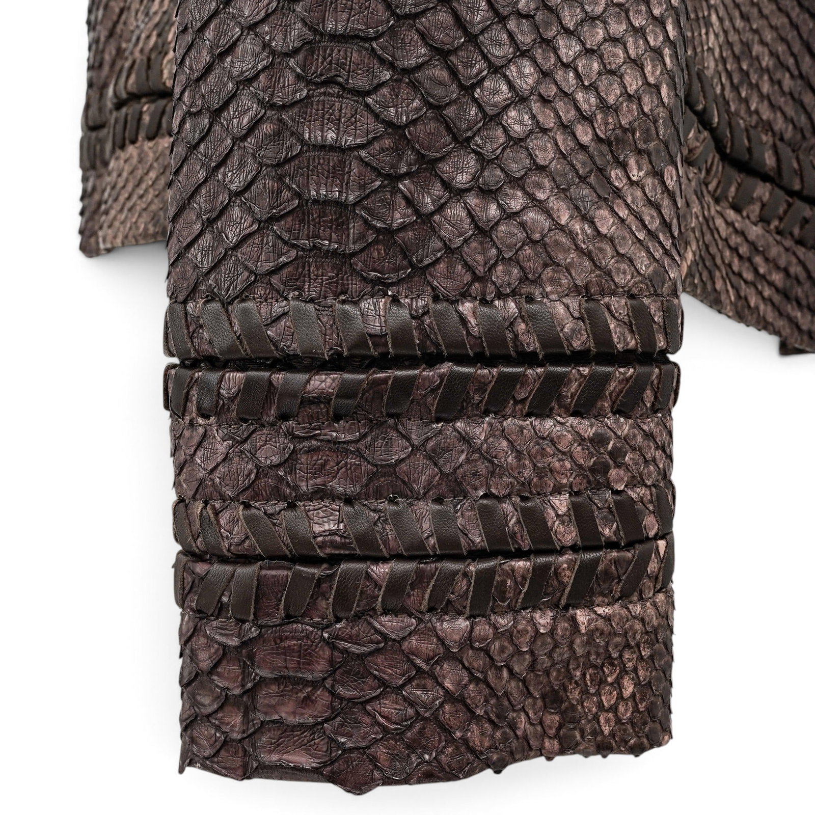 Salvatore Ferragamo Brown Python Women's Jacket - 7