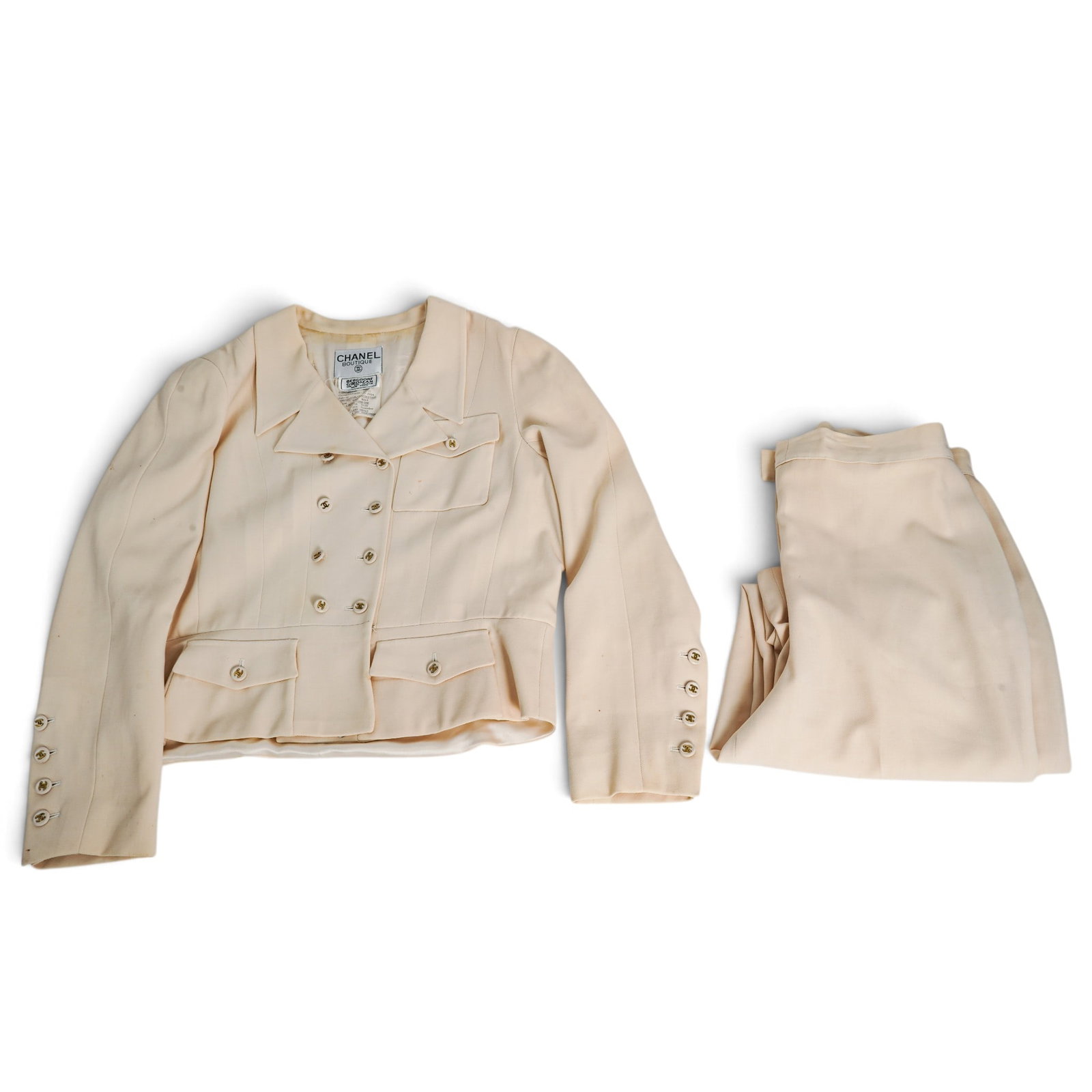 Chanel Ivory Wool Pantsuit (1 of 7)