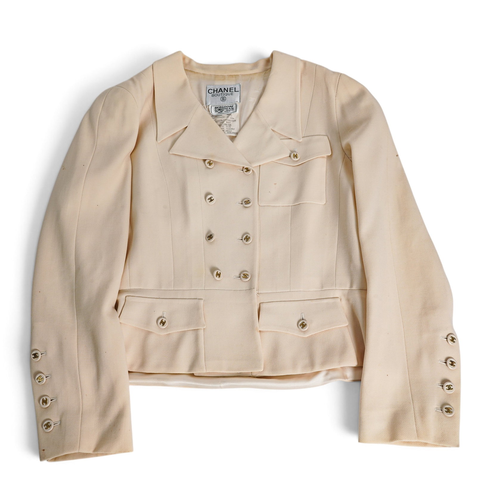 Chanel Ivory Wool Pantsuit - 2