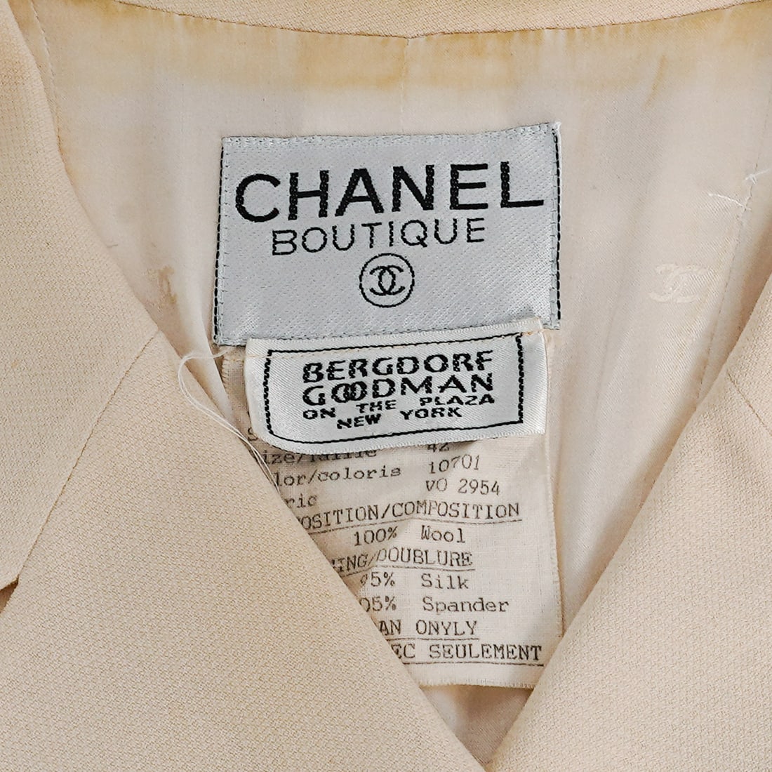 Chanel Ivory Wool Pantsuit - 3