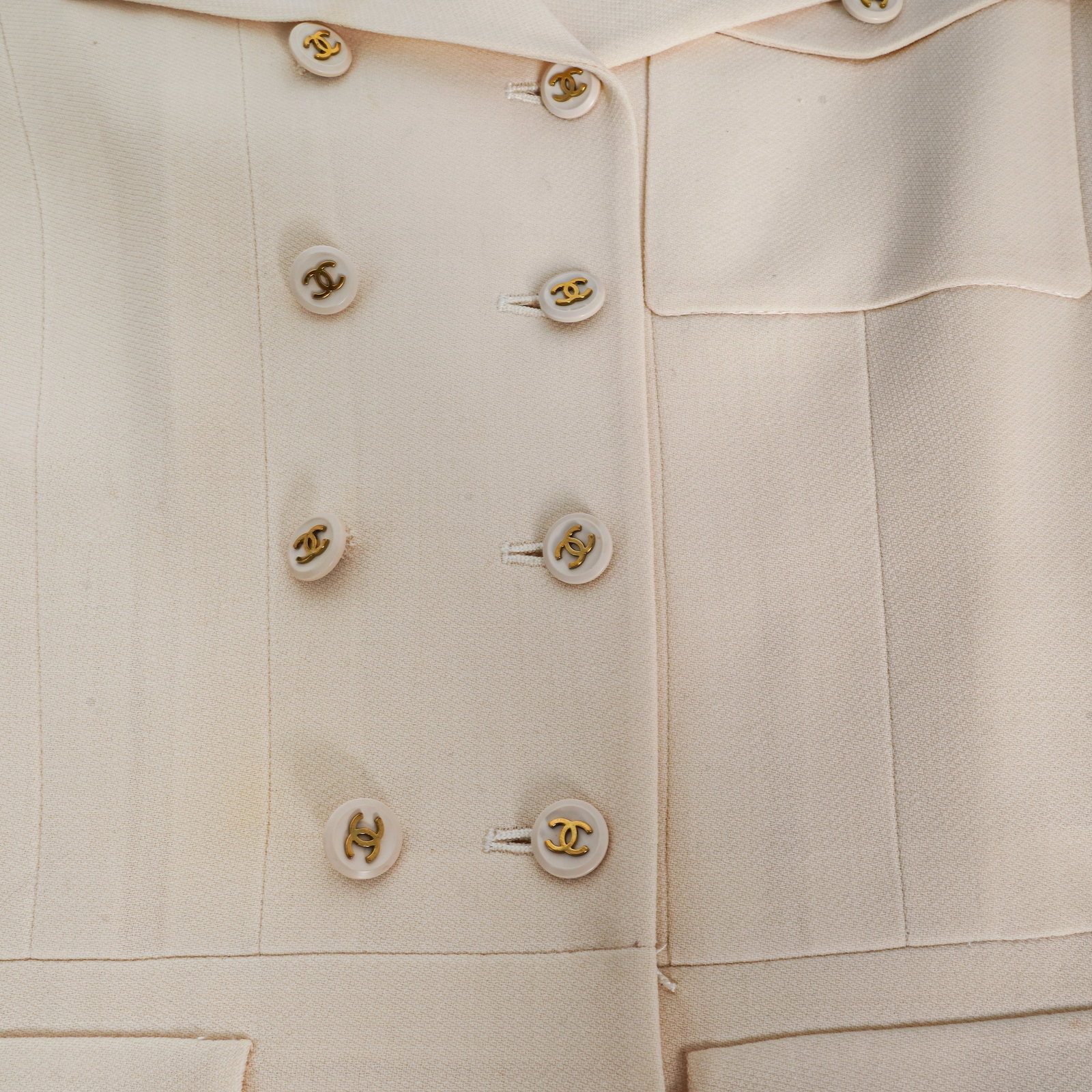 Chanel Ivory Wool Pantsuit - 4