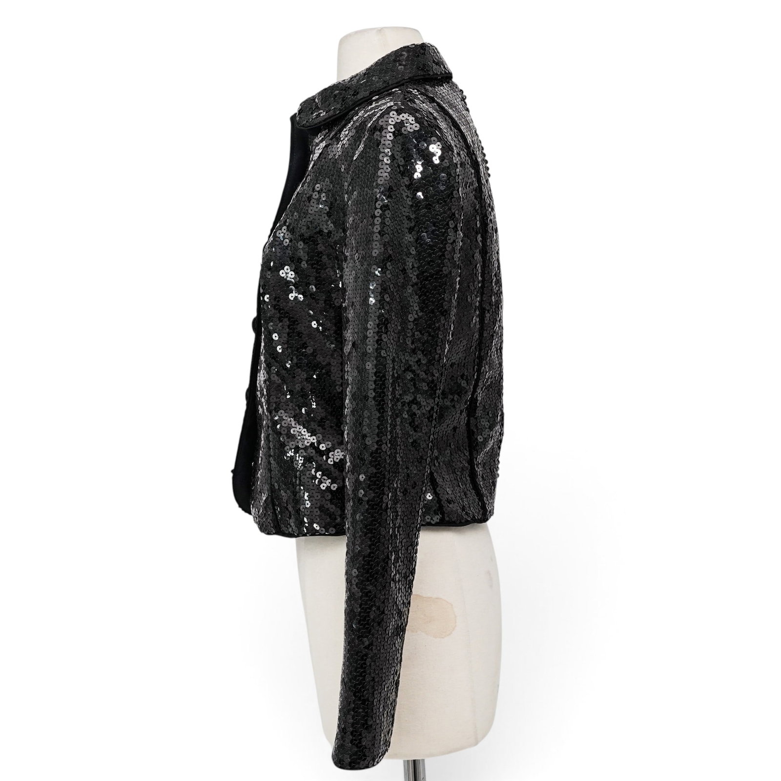 Giorgio Armani Black Sequin Jacket - 4