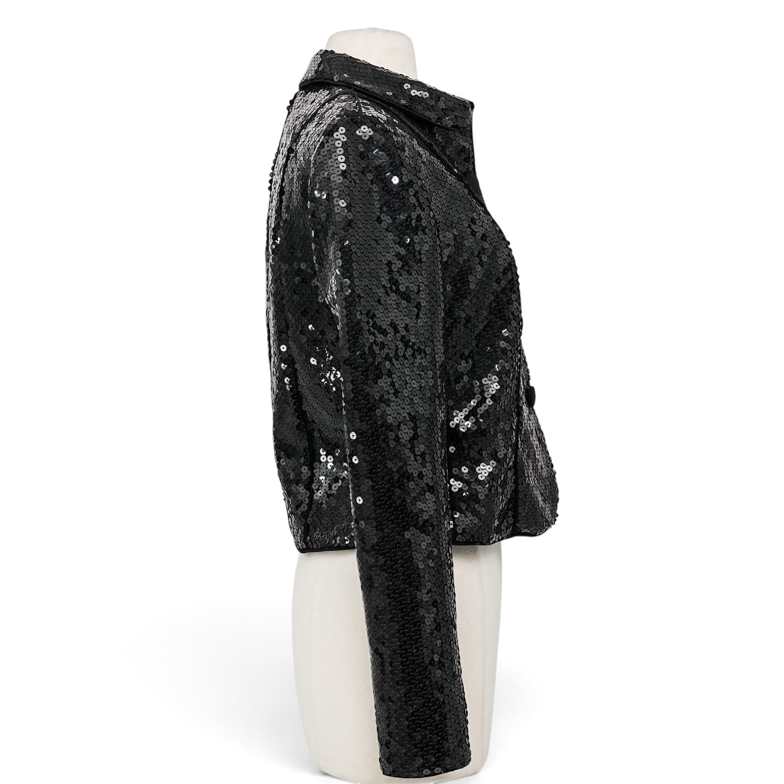 Giorgio Armani Black Sequin Jacket - 6