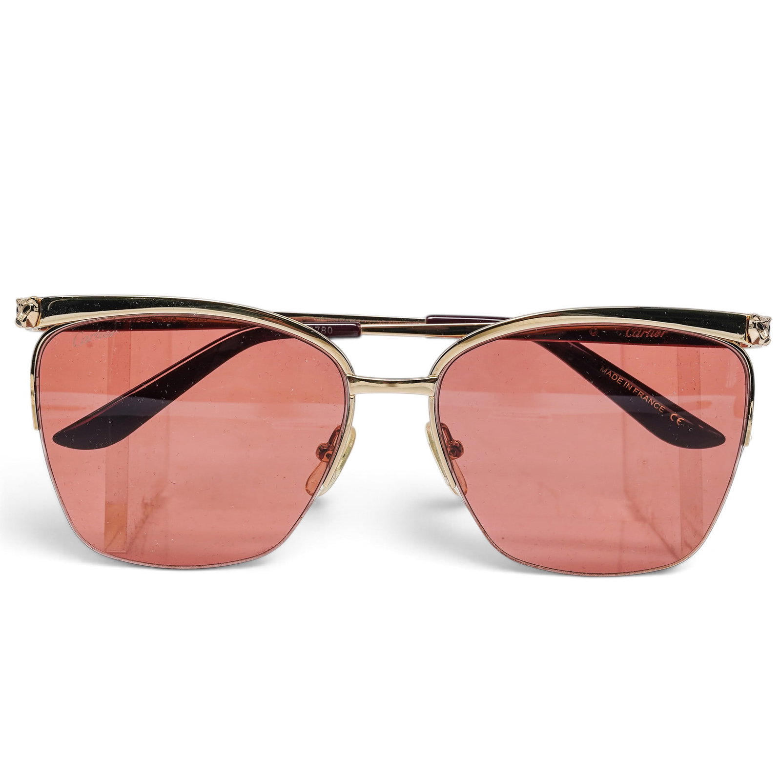 Cartier "Panthere" de Cartier Gold Cat-Eye Sunglasses (1 of 10)