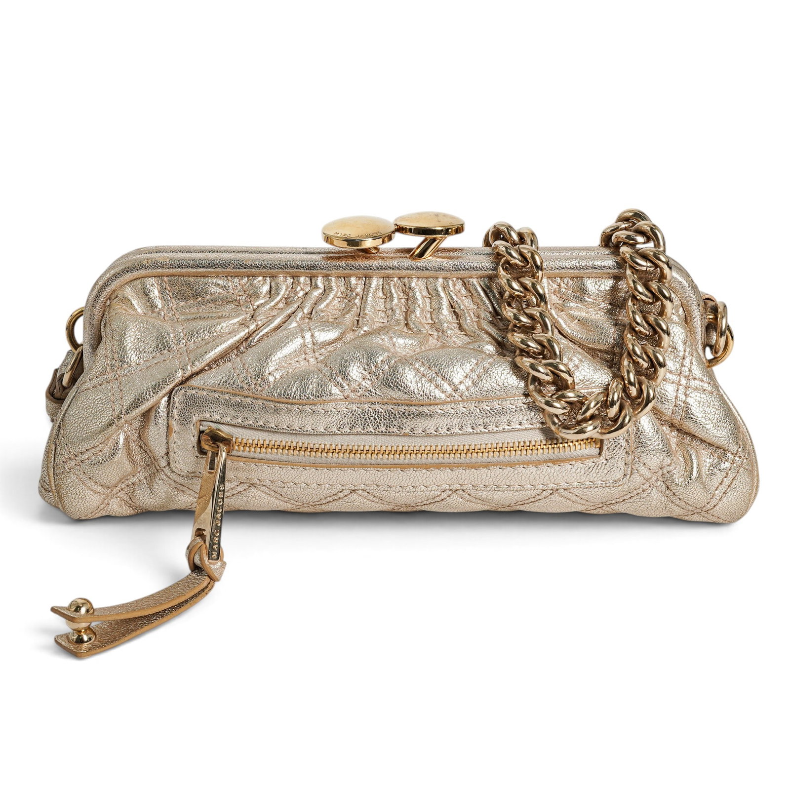 Marc Jacobs Gold Metallic Leather East/West "Stam" Clutch (1 of 5)