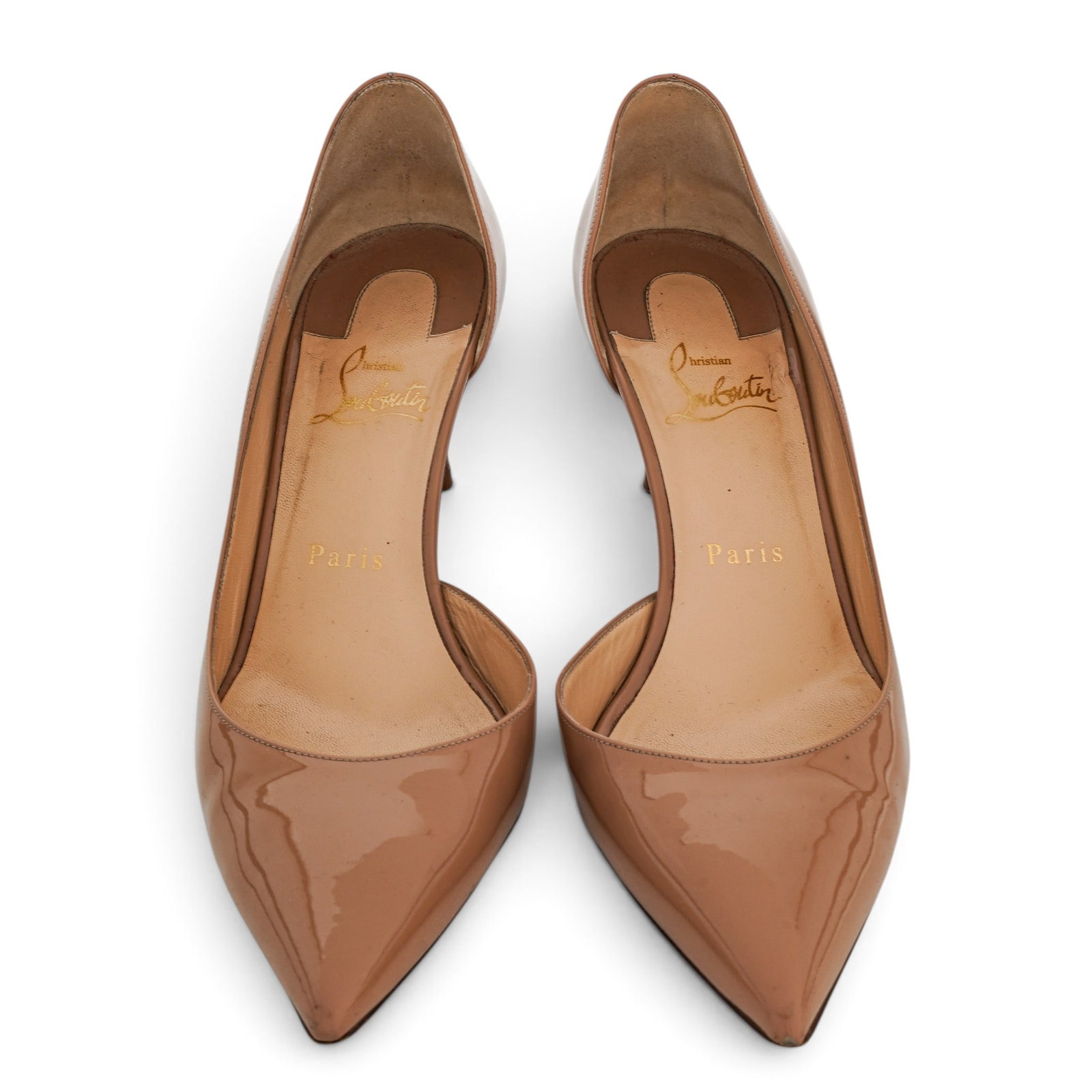 Christian Louboutin "Iriza" Blush Patent Leather Heels (1 of 6)