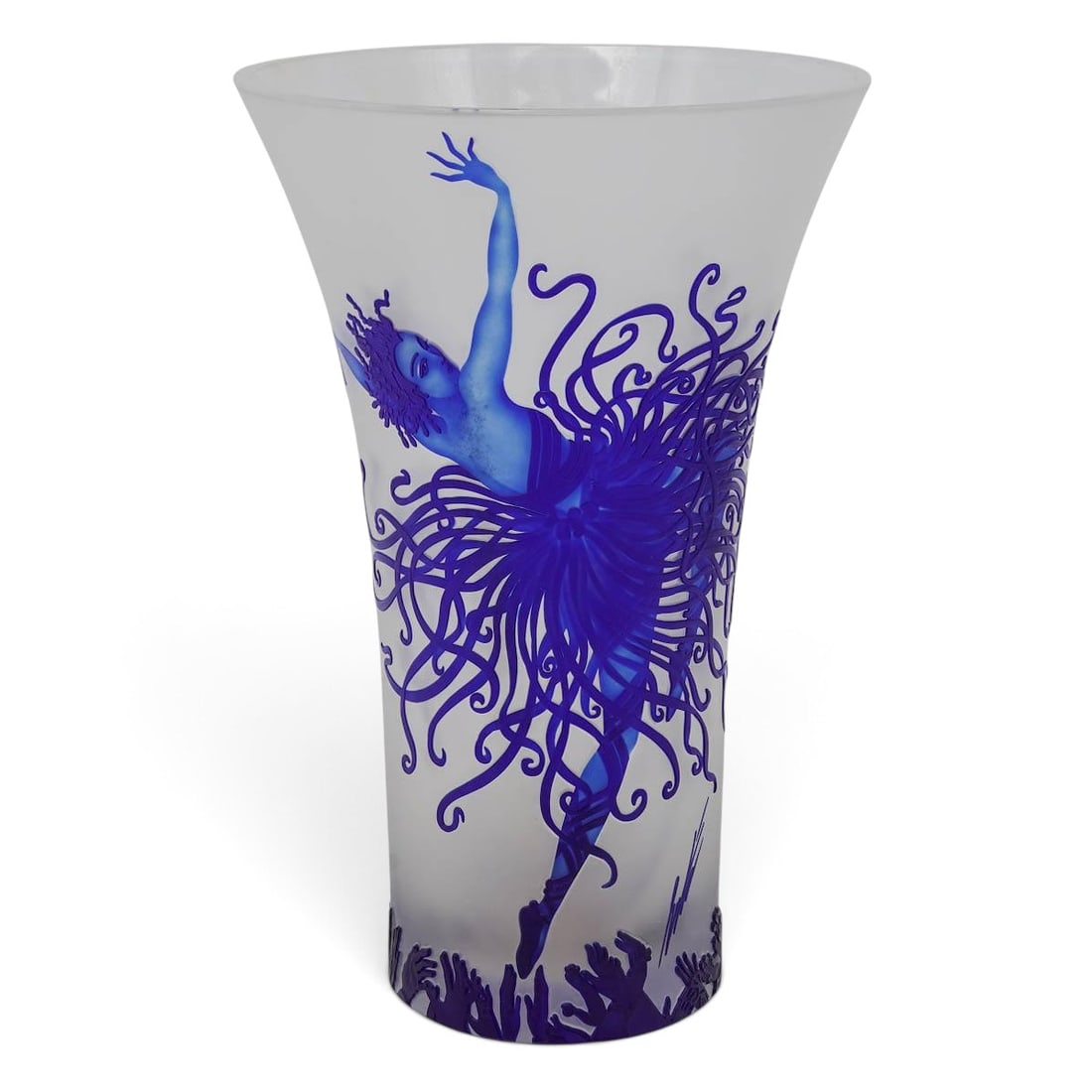 Erte "Applause" Limited Edition Cameo Glass Vase (1 of 9)