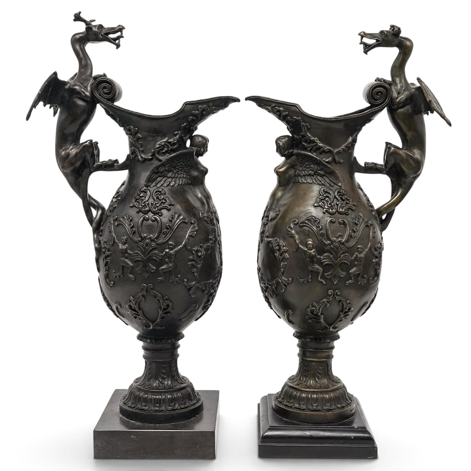 Jean-Pierre Masier (French, 1878–1957) Gothic Revival Dragon Ewers (1 of 18)