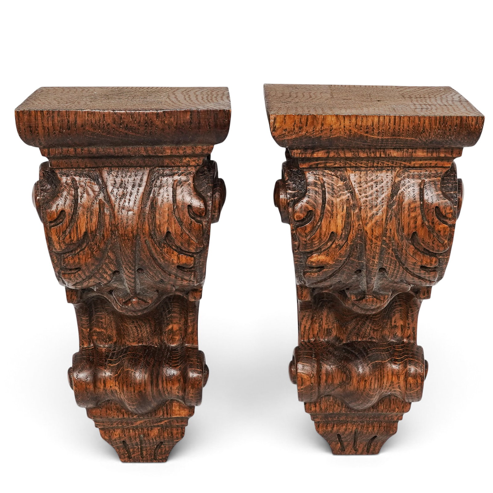 Pair Victorian Carved Wood Architectural Corbels (1 of 6)
