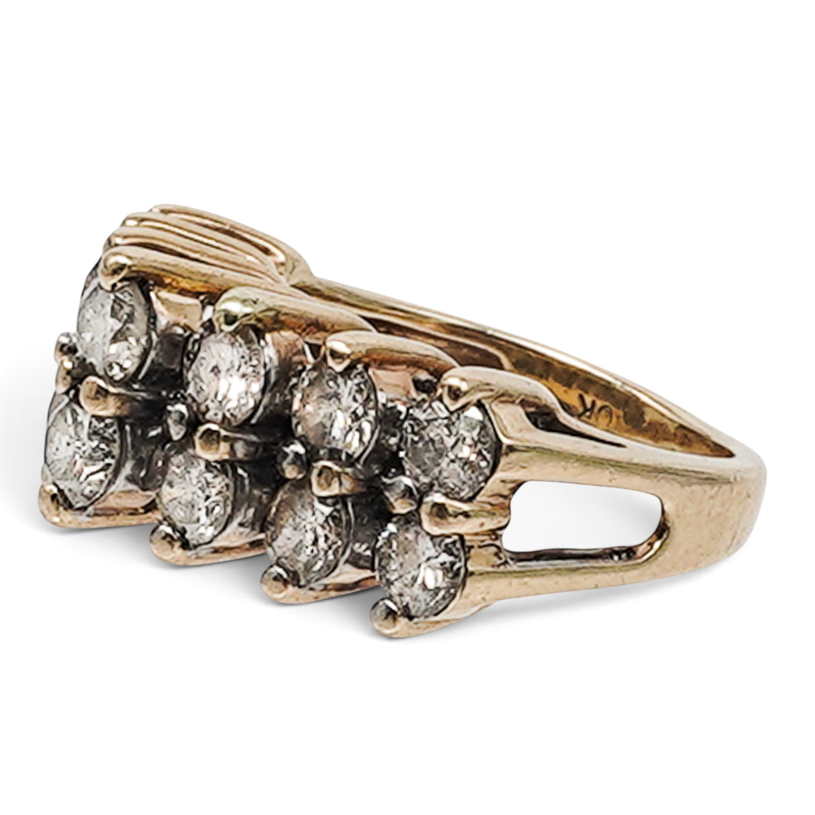Retro 10K Gold Diamond Ring (1 of 9)