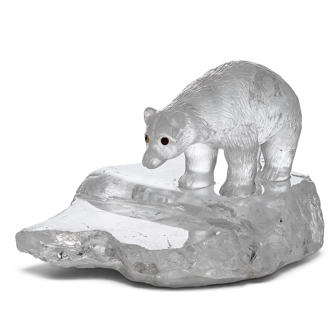 Russian Rock Crystal Carved Polar Bear (1 of 8)
