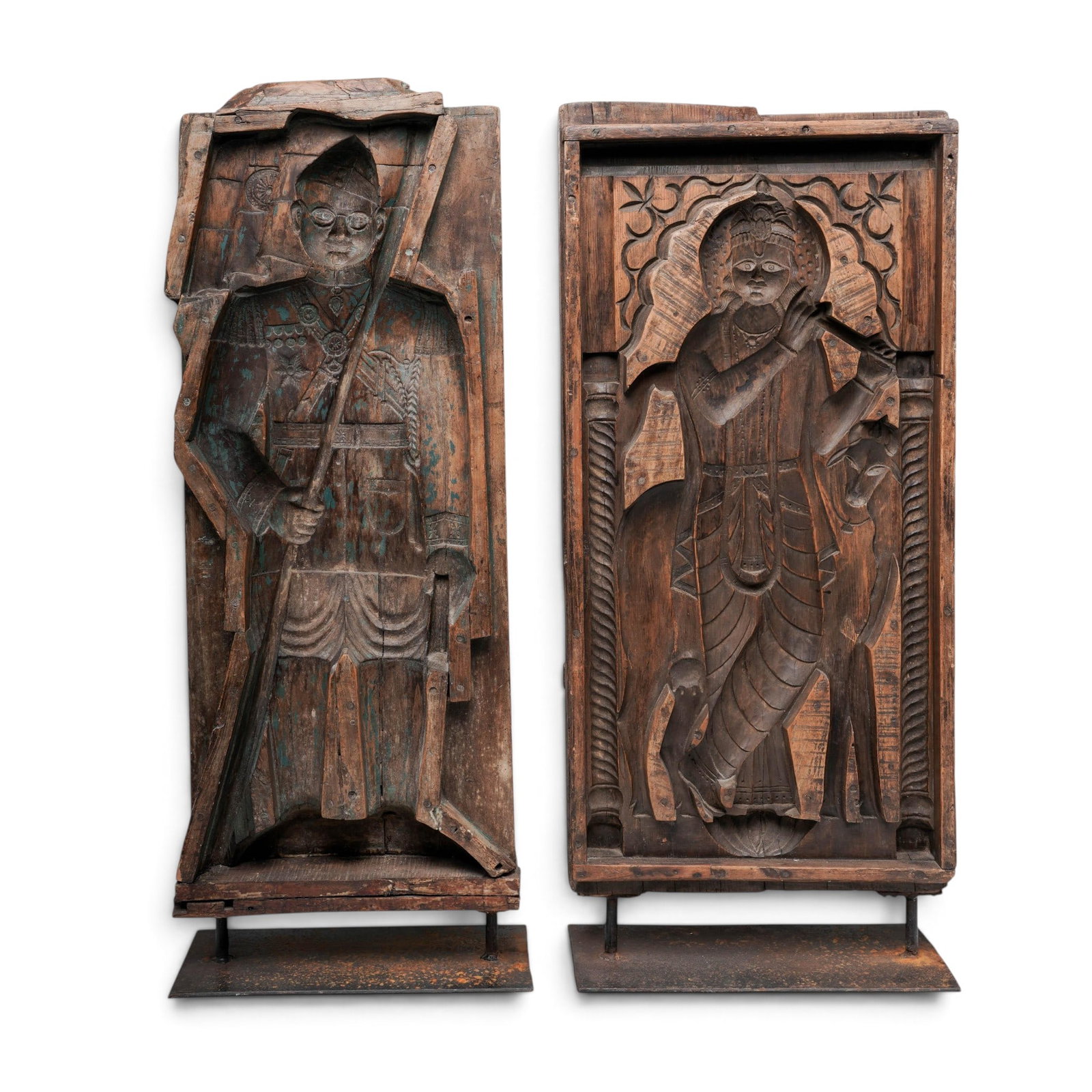 (2 pcs) Chinese Stone Buddhist Torso Fragments (1 of 11)