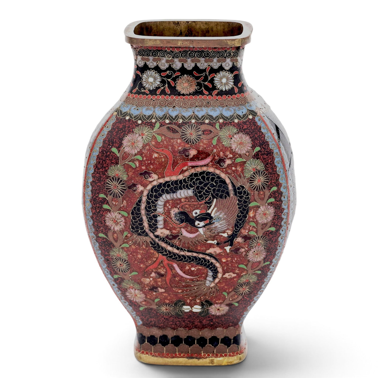 Antique Japanese Cloisonne Enamel Dragon Vase (1 of 8)