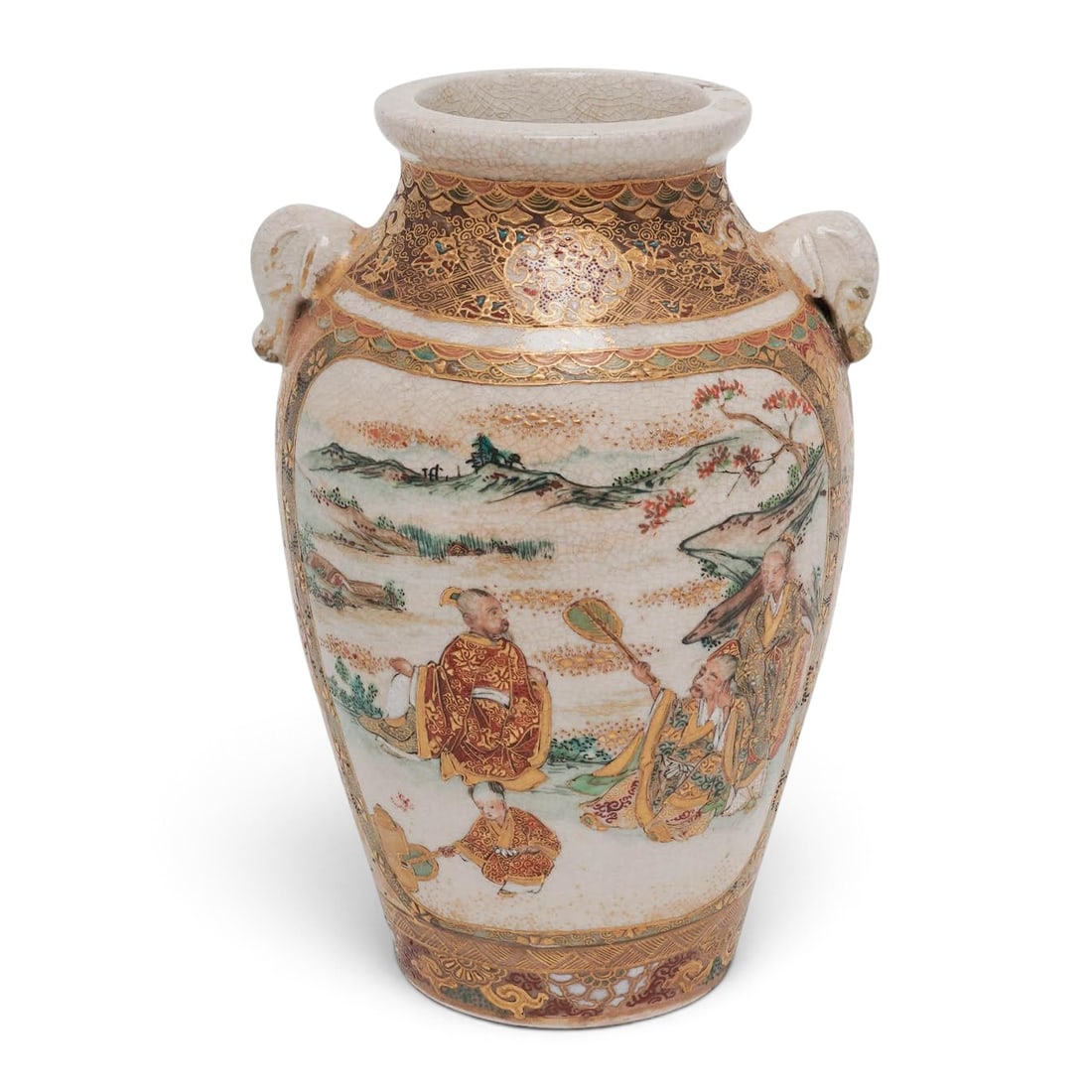 Antique Japanese Satsuma Vase (1 of 6)