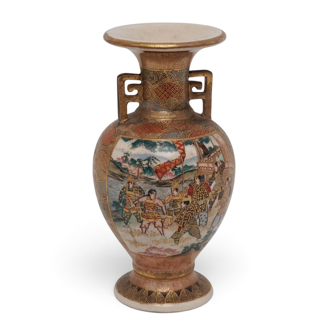 Japanese Meiji Hattori Satsuma Vase (1 of 5)