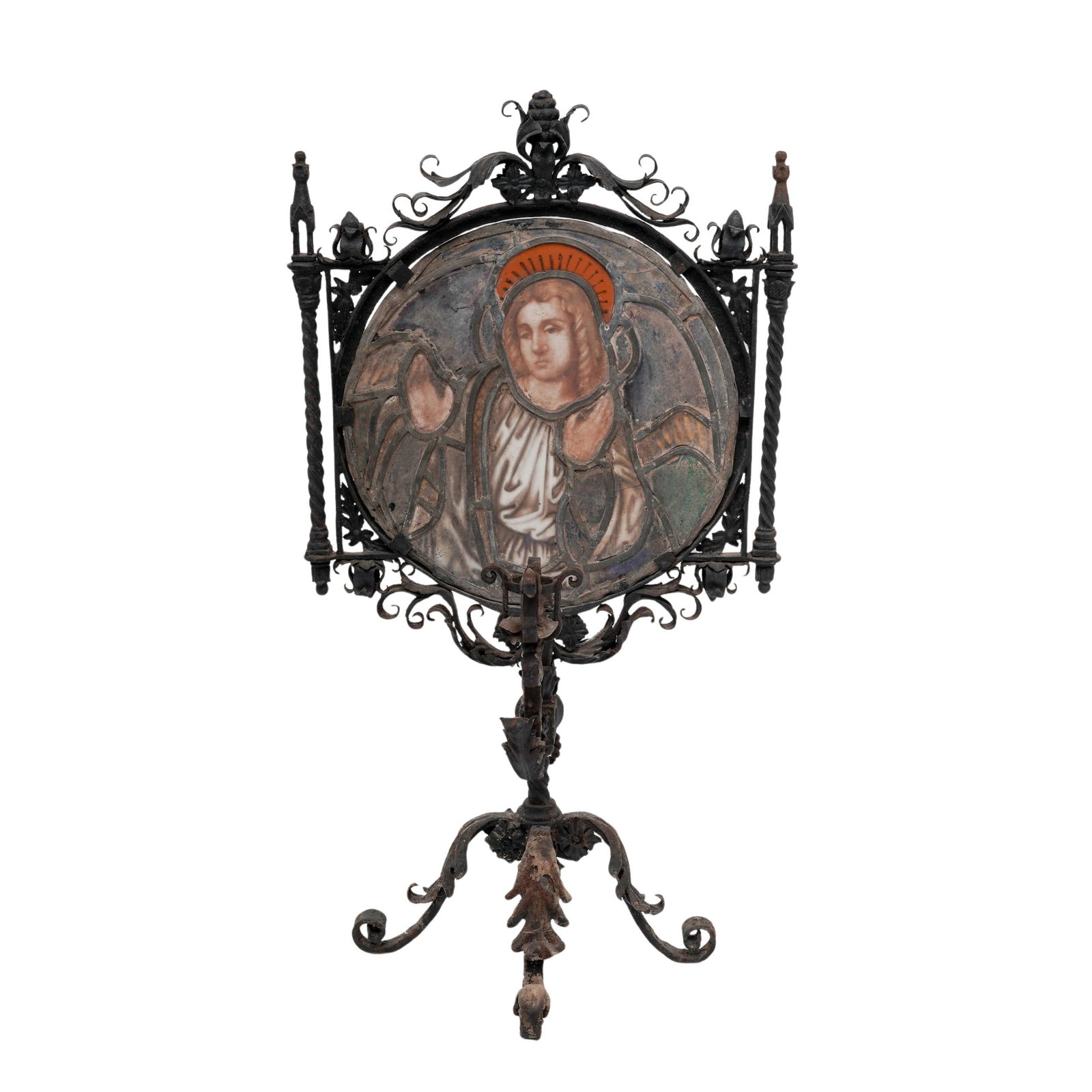 Antique Gothic Revival Tabletop Devotional Display - 3