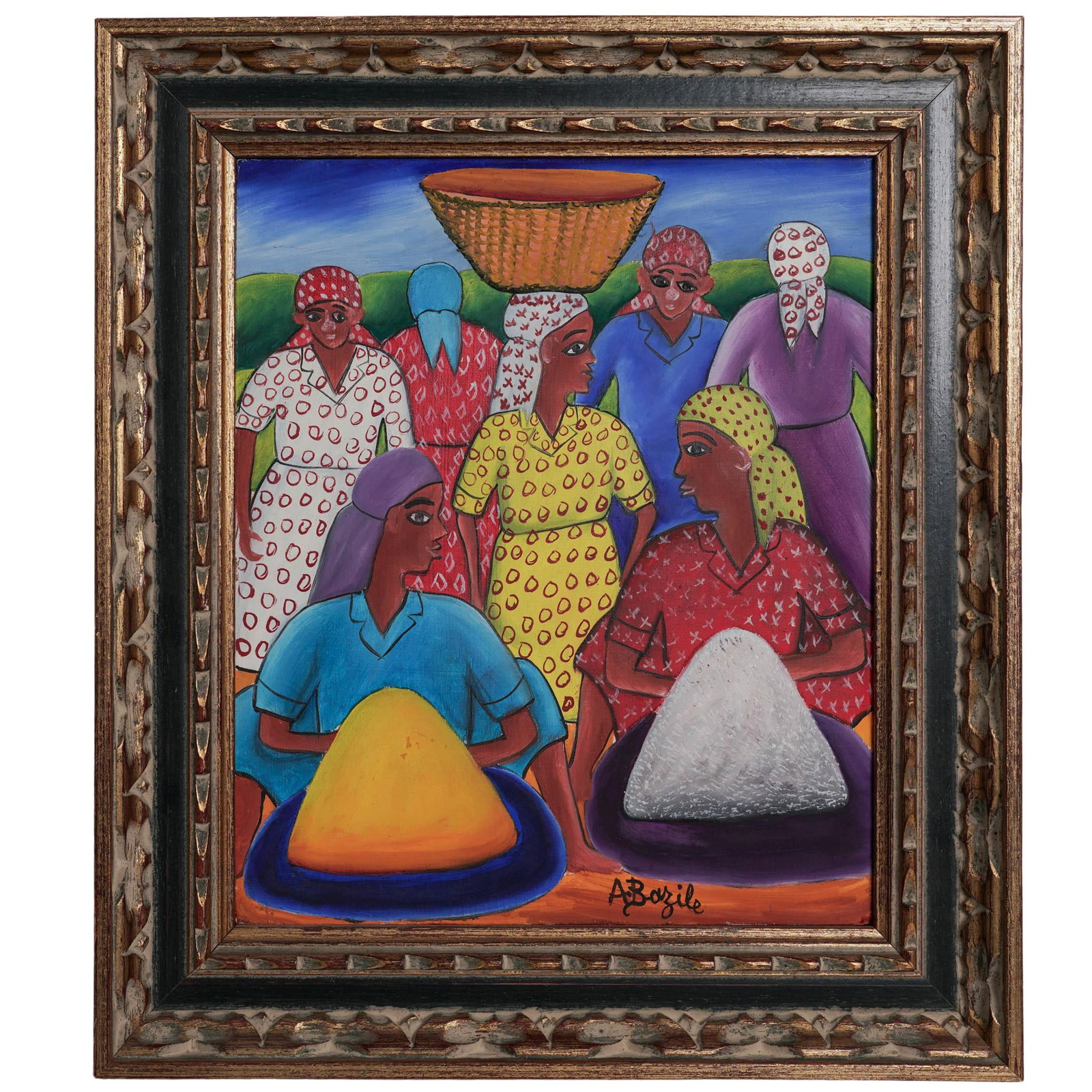 Alberoi Bazile (Haitian, 1920-2005) Haitian Folk Painting (1 of 4)