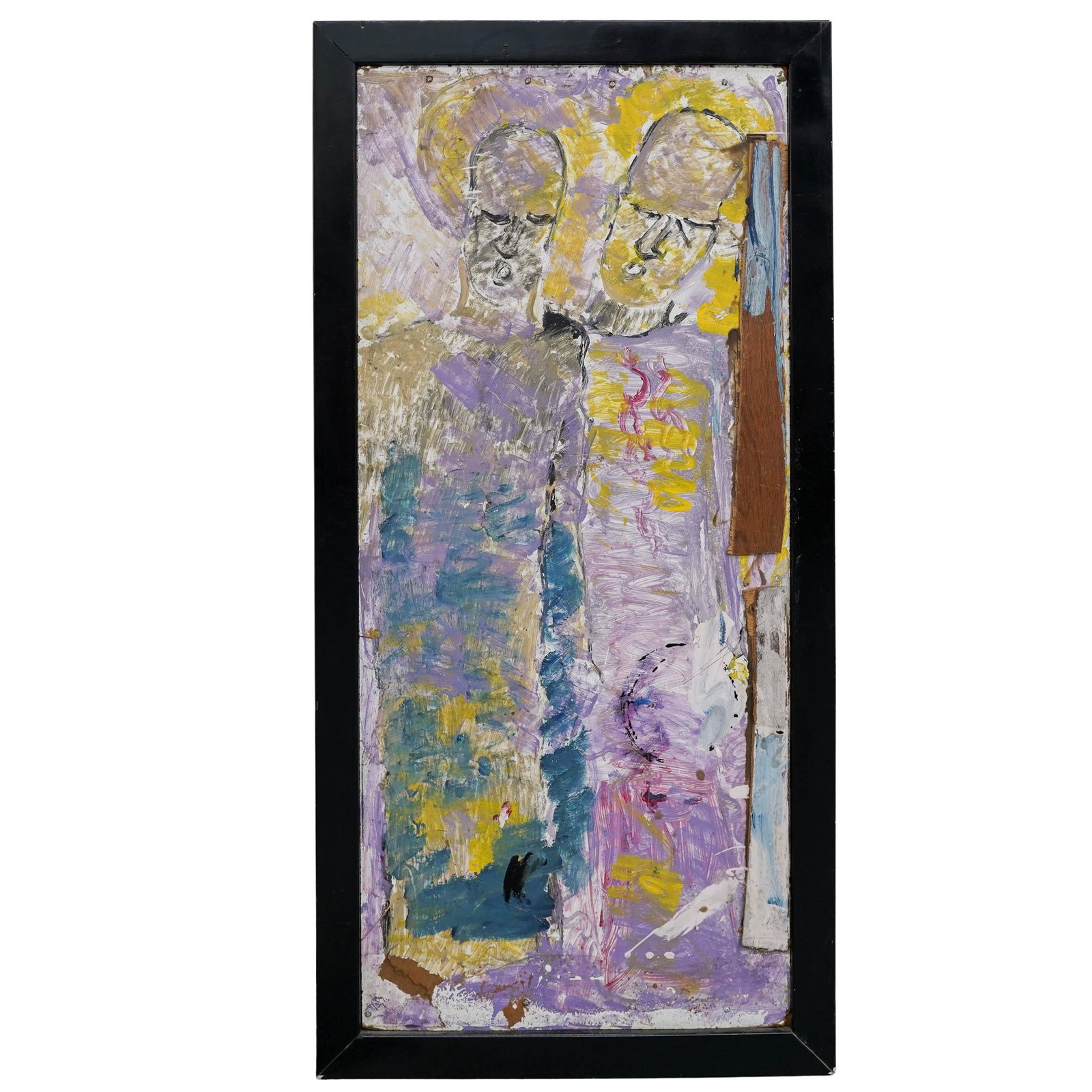 Purvis Young (American, 1943-2010) Mixed Media Painting on Wood: Purvis Young (American, 1943-2010) Mixed Media Painting on Wood 20th - 21st Cent, USA Artist/Designer/Manufacturer: Purvis Young (American, 1943–2010) Marking(s); notes: Miami outsider artist Materi