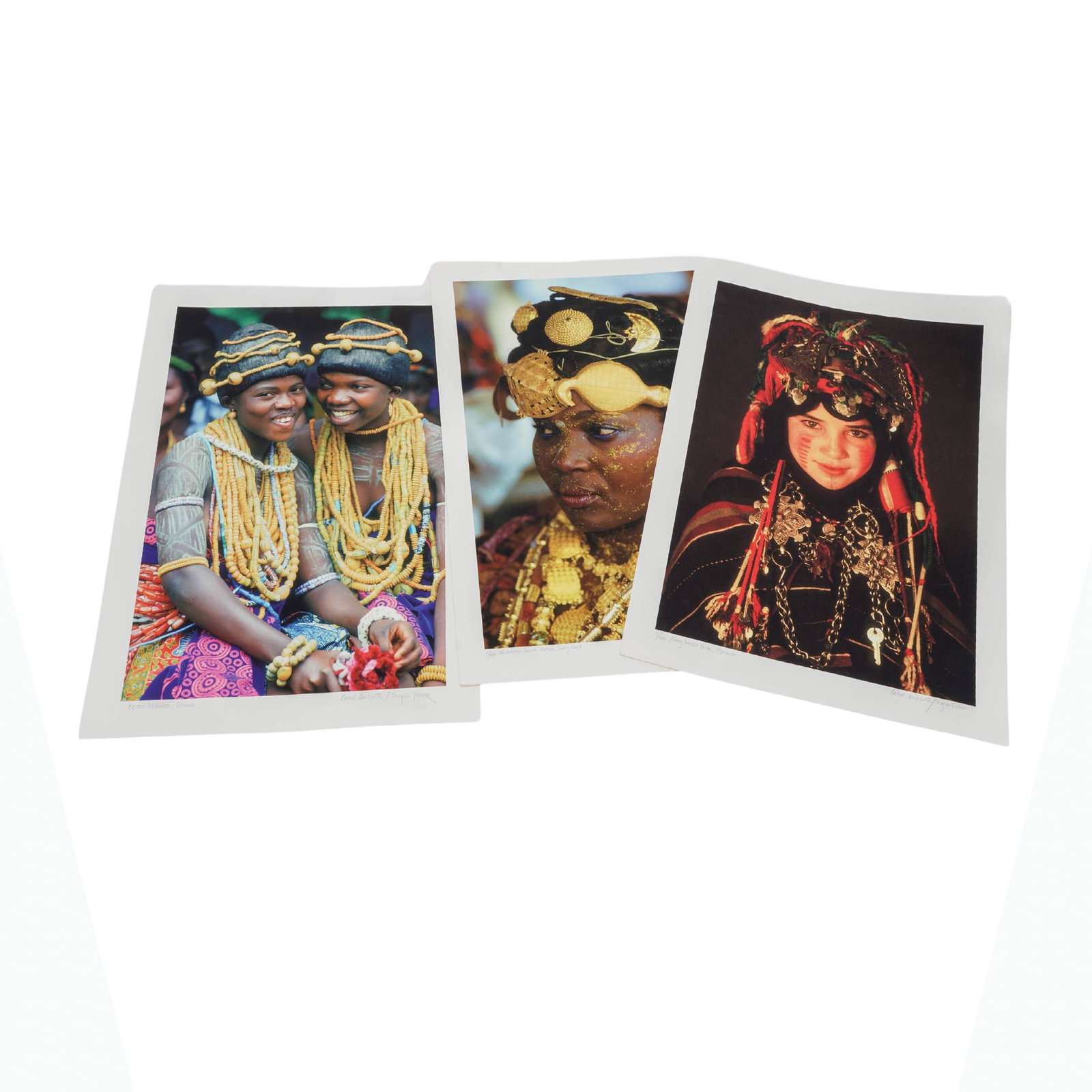 (3 pc) Carol Beckwith & Angela Fisher Photography: (3 pc) Carol Beckwith & Angela Fisher Photography c. 1980s-1990s, Ivory Coast Artist/Designer/Manufacturer: Carol Beckwith & Angela Fisher Marking(s); notes: Each pencil signed lower right, titled and