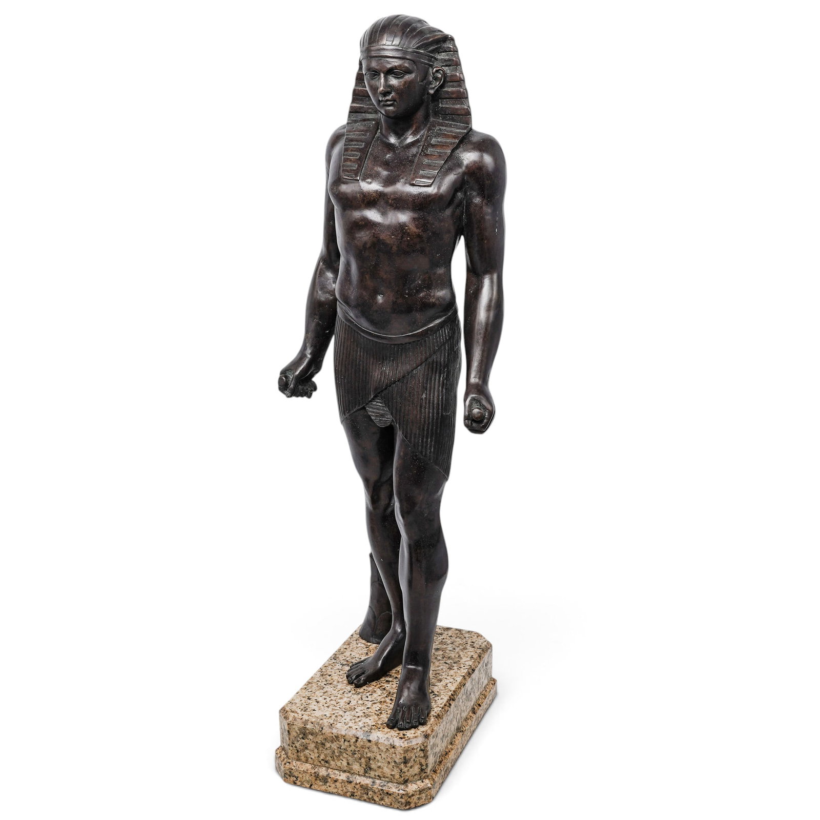 Antinous As Osiris Bronze & Marble Sculpture: Antinous As Osiris Bronze & Marble Sculpture 20th Century, Continental Artist/Designer/Manufacturer: After the Antique. Marking(s): None. Materials: Bronze & marble. Cataloger Note: Bronze figure of A