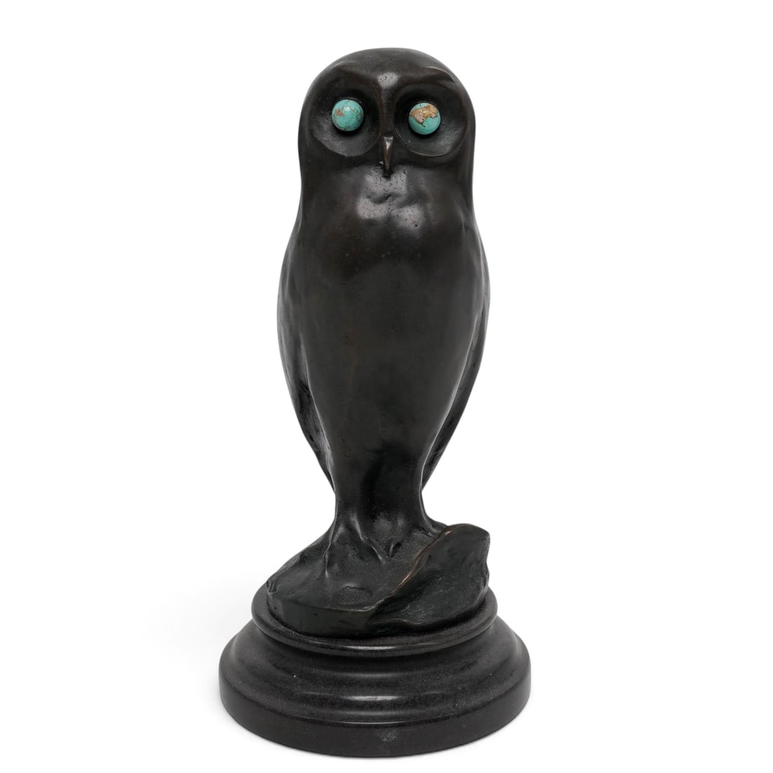Miguel Fernando Lopez (Portuguese, 1955-) Bronze & Turquoise Owl Statue (1 of 6)