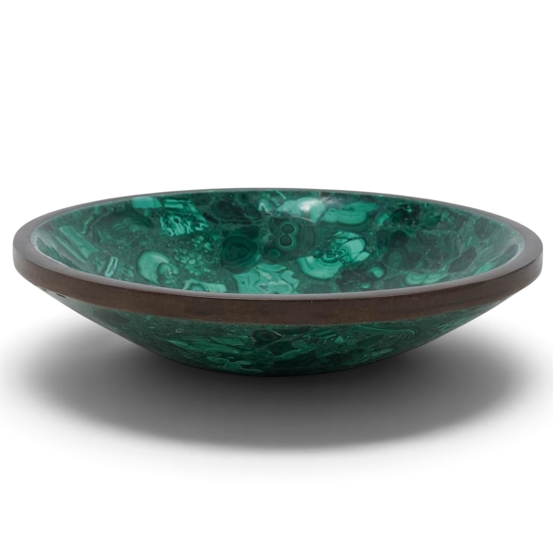 Vintage Malachite & Brass Bowl (1 of 4)
