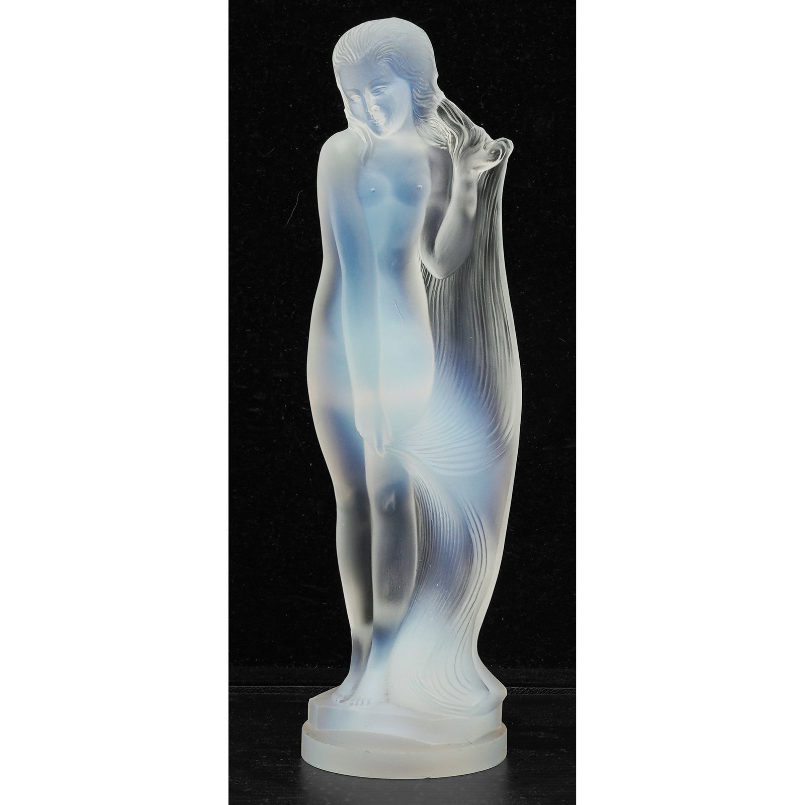 Art Deco Lucille Sevin "Nu Longs Cheveux" Opalescent Glass Figurine (1 of 6)