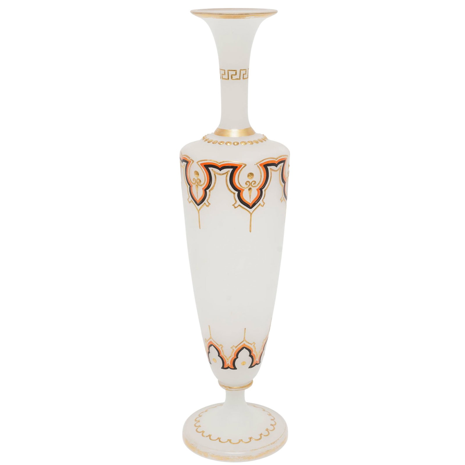 Antique French Enameled Opaline Glass Vase (1 of 5)