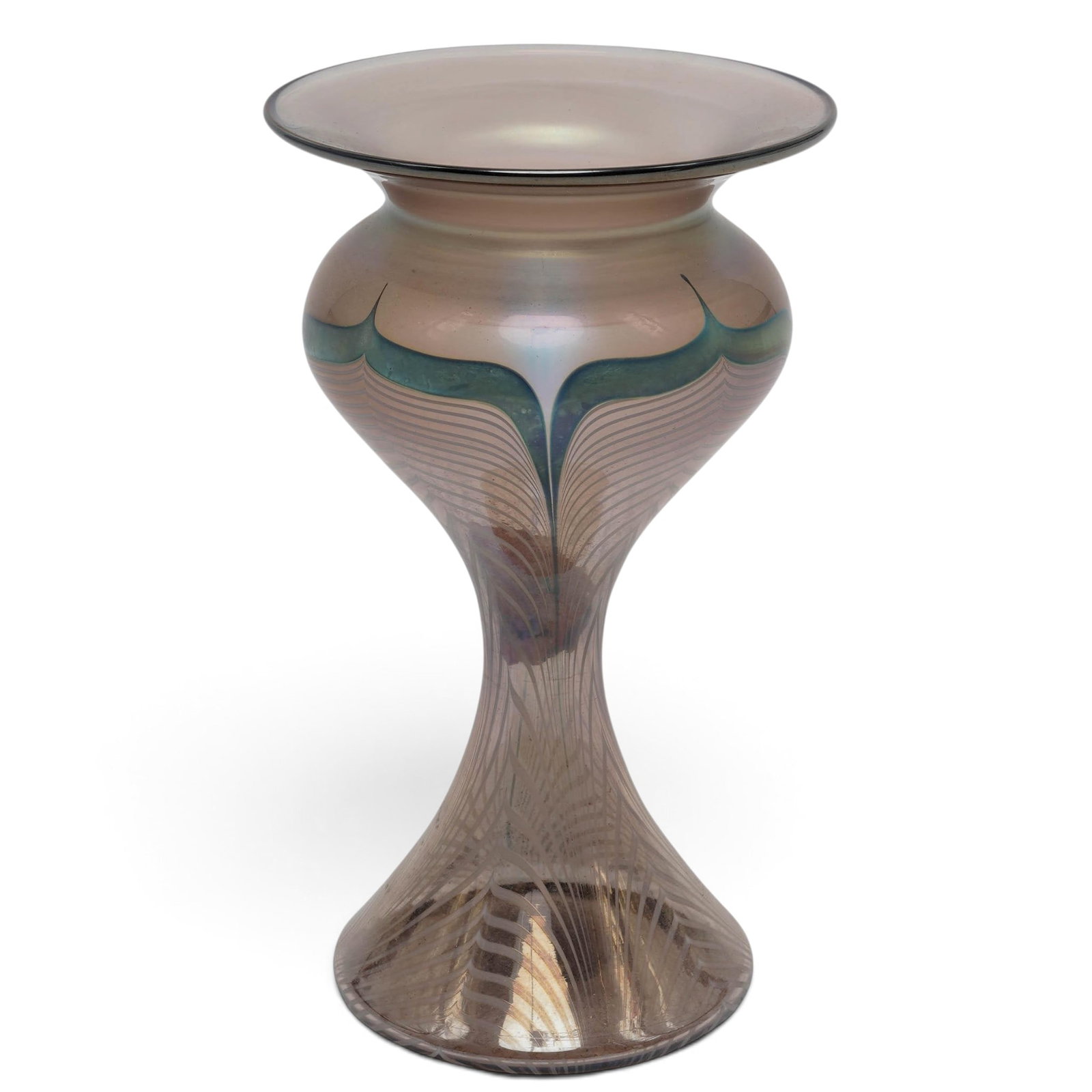 Stuart Abelman (American) Iridescent Glass Vase (1 of 4)